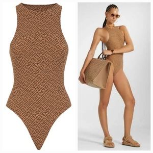 Fendi Brown Monogram Bodysuit
